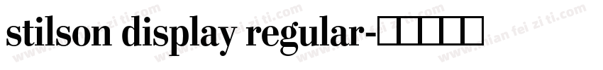 stilson display regular字体转换